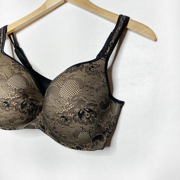 CACIQUE Black Lace Overlay Bra - Picture 3 of 4